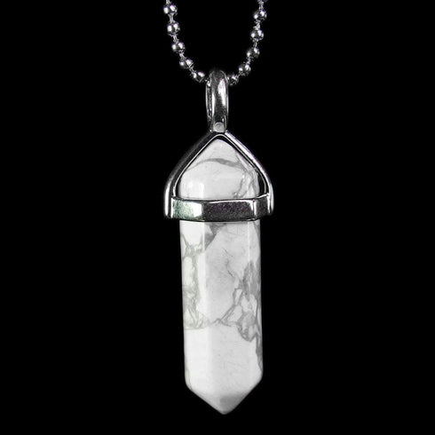 Howlite Gemstone Pendant Necklace